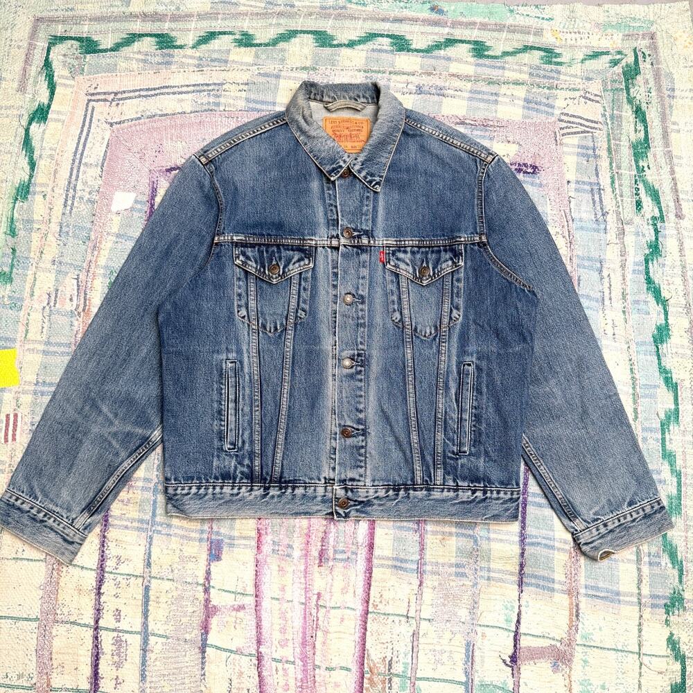 Vintage Levis Denim Jacket XL 90s Trucker Type 3 70503 04